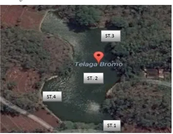 Gambar 2. Pembagian Stasiun di Telaga BromoSumber: Google Earth
