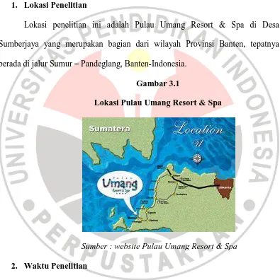 Gambar 3.1 Lokasi Pulau Umang Resort & Spa 
