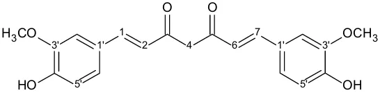 Gambar 2. Struktur kimia kurkumin