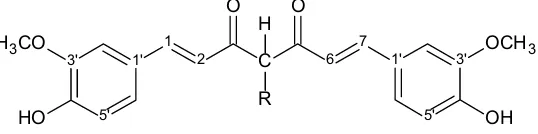 Gambar 3. Struktur Kimia Turunan 4-alkil kurkumin