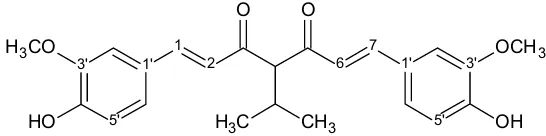 Gambar 4. 1,7-difenil-1,6-heptadiena-3,5-dion