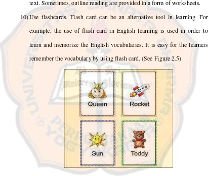 Figure 2.5 The Example of Flash Card 