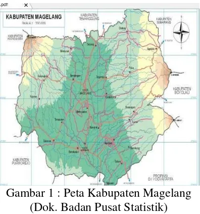 Gambar 1 : Peta Kabupaten Magelang