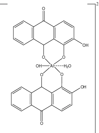 Gambar 4.2 Struktur Kompleks Alizarin dengan ion Al3+