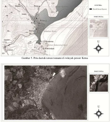Gambar 5 dan Gambar 7. Run up tsunami di 