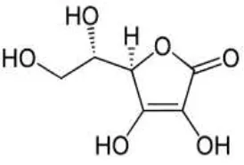 Gambar 2.9 Struktur Kimia Vitamin C (Sumber: Anonim, 2011c) 