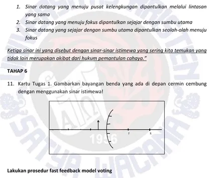 Gambar sinar pantul: 