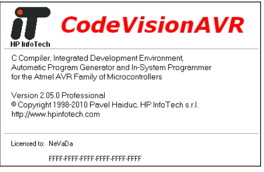 Gambar 3. CodeVision AVR version 2.05.0 