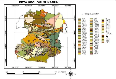Gambar 8. Peta geologi Sukabumi 