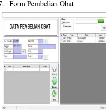 Gambar 3.14 Form Pembelian Obat