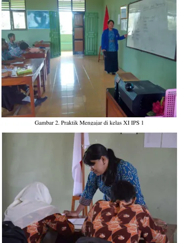 Gambar 2. Praktik Mengajar di kelas XI IPS 1 