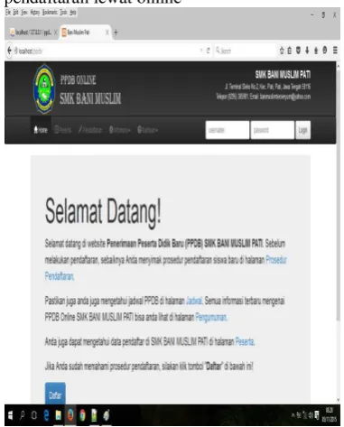Gambar 1.5 Tampilan Menu Daftar 