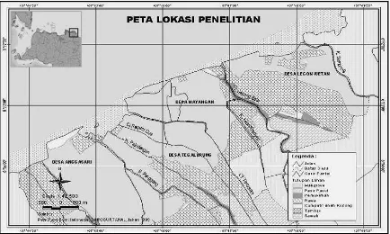 Gambar 1. Lokasi penelitian di perairan Pantai Mayangan, Subang (Sjafei & Liana, 2005).