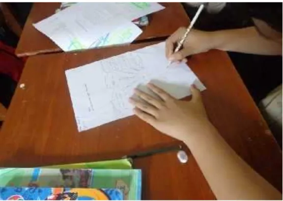 Figure 9: The students used pencil colour to draw their GO