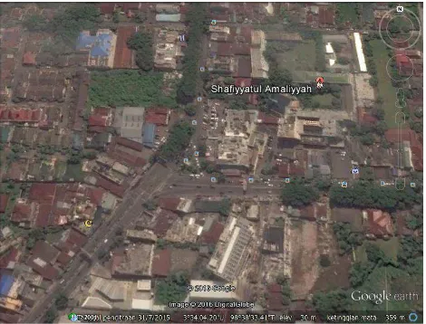 Gambar 4.1. Peta Shaffiyatul Amaliyah Medan yang terletak di persimpangan Jalan Setiabudi 