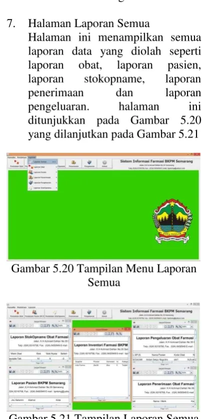 Gambar 5.21 Tampilan Laporan Semua 