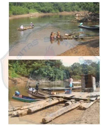 Gambar 9 dan 10: Sungai yang digunakan Masyarakat Desa (Sumber Foto: WalhiKalbar)