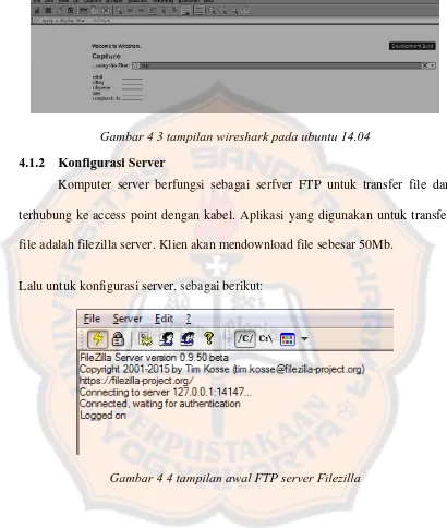 Gambar 4 3 tampilan wireshark pada ubuntu 14.04 