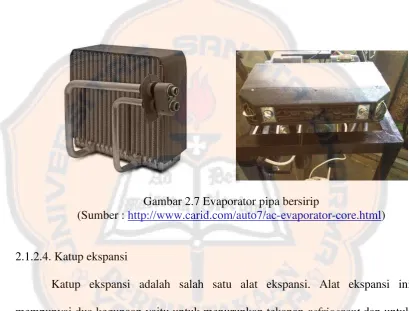 Gambar 2.7 Evaporator pipa bersirip 