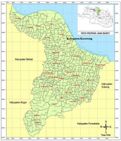 Gambar 6. Peta Kabupaten Karawang 