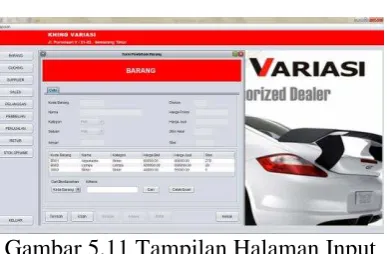 Gambar 5.11 Tampilan Halaman Input 