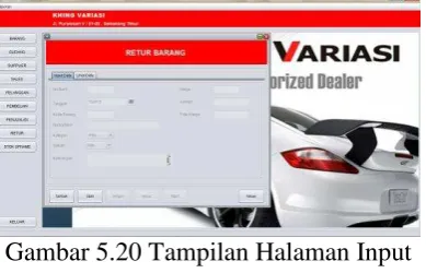 Gambar 5.20 Tampilan Halaman Input 