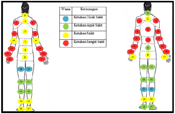 Gambar 4. Keluhan Musculoskeletal Operator 5 & 6 