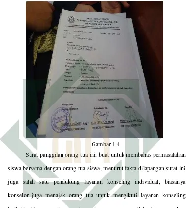 Gambar 1.4Surat panggilan orang tua ini, buat untuk membahas permasalahan