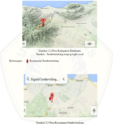 Gambar 2.3 Peta Kecamatan Sumbermalang 