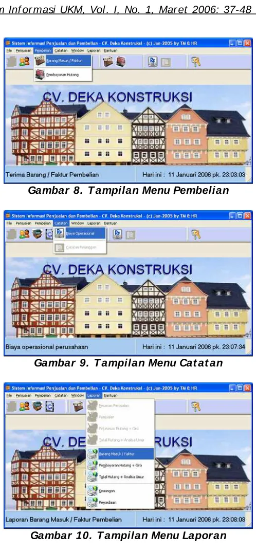 Gambar 10. Tampilan Menu Laporan 