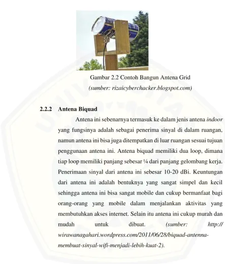 Gambar 2.2 Contoh Bangun Antena Grid 