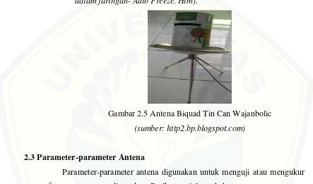 Gambar 2.5 Antena Biquad Tin Can Wajanbolic 