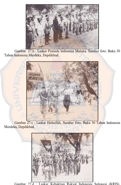 Gambar 27.d : Laskar Kebaktian Rakyat Indonesia Sulawesi (KRIS).  Sumber foto: Buku 30 Tahun Indonesia Merdeka, Depdikbud