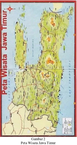 Gambar 2 Peta Wisata Jawa Timur 