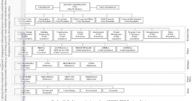Gambar 10. Struktur organisasi perusahaan AECOM (PDD Bussiness Line) 