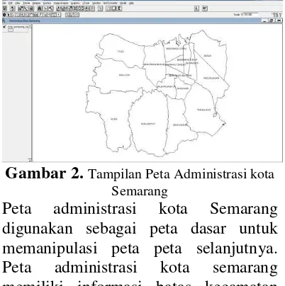 Gambar 2. Tampilan Peta Administrasi kota 