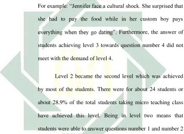Table 4.3 The Factual Knowledge of Students in Level 2 