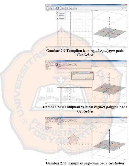 Gambar 2.11 Tampilan segi-lima pada GeoGebra 