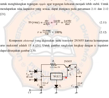 Gambar 2.29. Rangkaian umum regulator 78xx [21] 