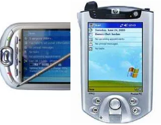 Gambar 3. PDA dengan OS  Windows  (Qtek 9090/XDA II, Ipaq 1940, 5550) 
