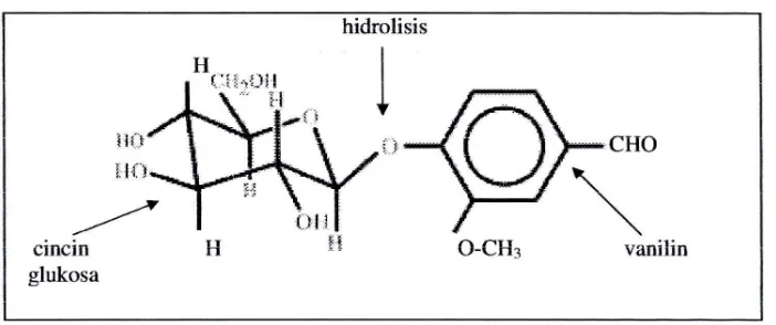 Gambar 2.1. Struktur senyawa Vanilin (Anonim c, 2005) 