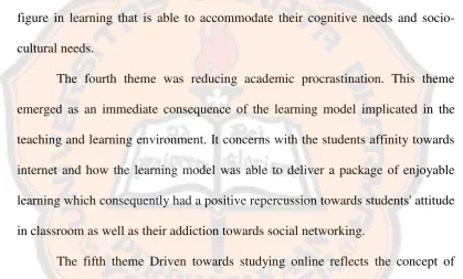 figure in learning that is able to accommodate their cognitive needs and socio-
