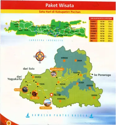 Gambar 1 Paket wisata satu hari di Kabupaten Pacitan 
