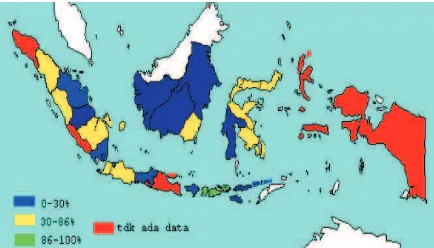 Gambar 5 Cakupan Penemuan Penderita PneumoniaBalita Tahun 2004 5