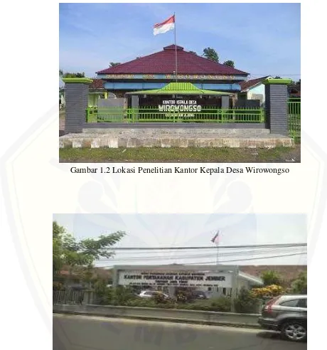 Gambar 1.2 Lokasi Penelitian Kantor Kepala Desa Wirowongso 