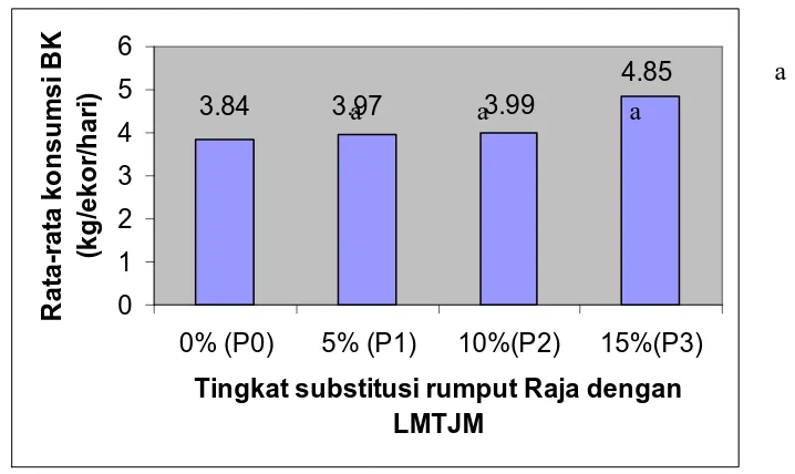 Tabel 5. Rata-rata konsumsi bahan organik pedet PFH jantan (kg/ekor/hari) 