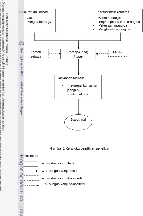 Gambar 2 Kerangka pemikiran penelitian 