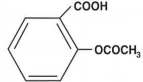 Gambar 1.  Struktur kimia aspirin (Miner dan Hoffhines, 2007) 
