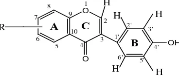 Gambar 4.4 Struktur Senyawa Hasil IsolasiIsoflavon 