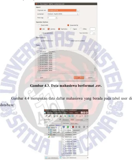 Gambar 4.3. Data mahasiswa berformat .csv. 